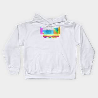 Vibrant HD Periodic Table with 118 Elements Kids Hoodie